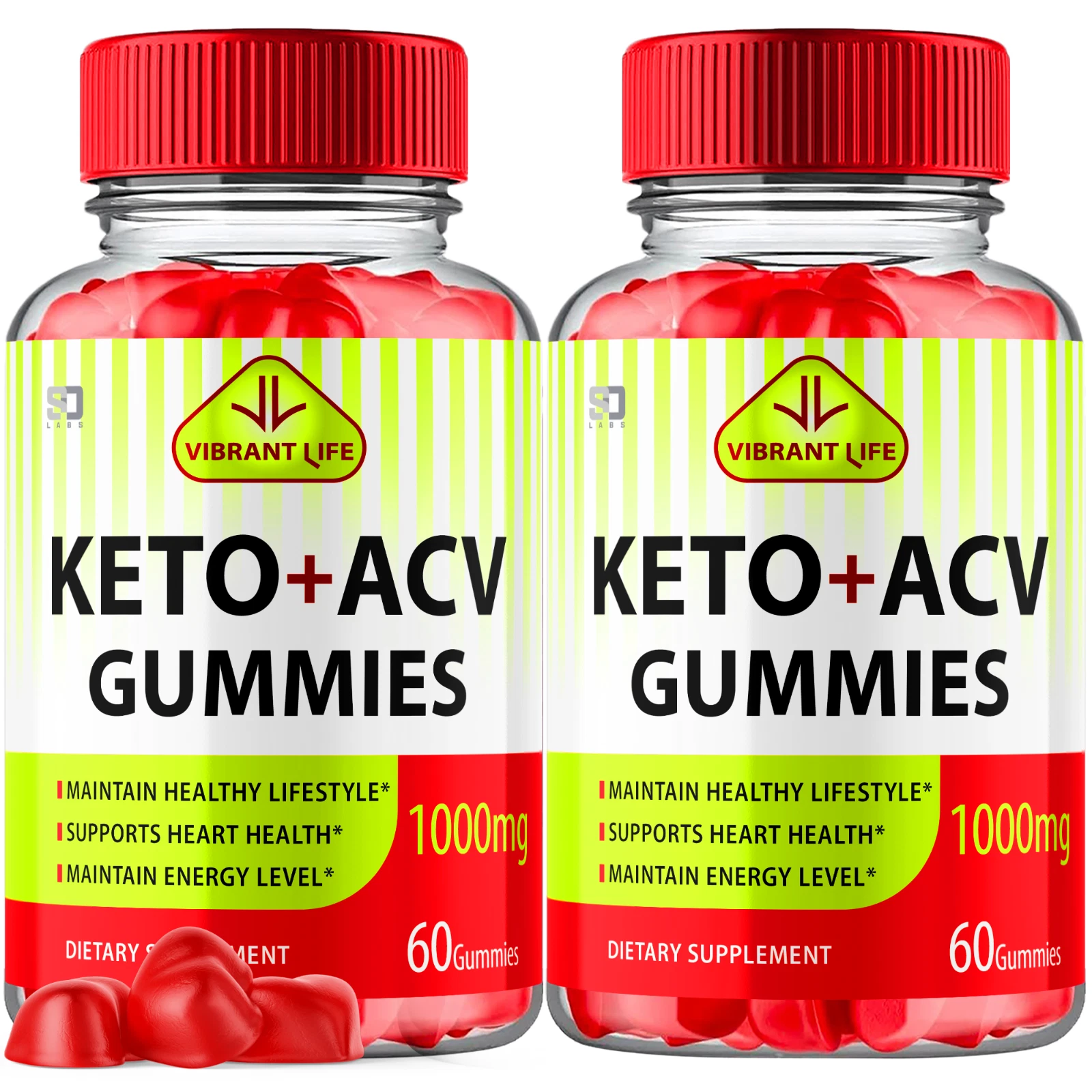 (2 Pack) Vibrant Life Keto+ ACV Gummies - For Weight Management & Healthy Body