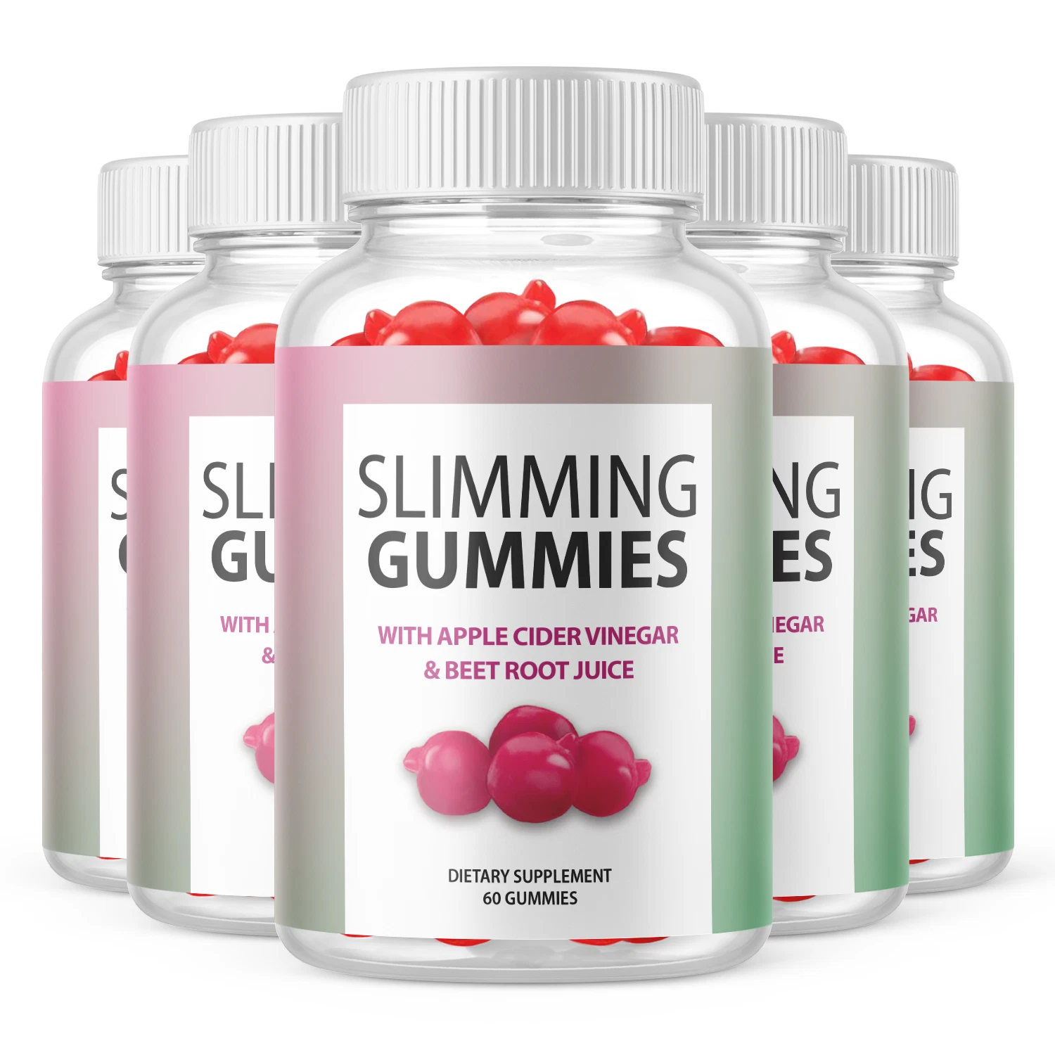 5-Slimming Gummies ACV, Weight Loss, Fat Burner, Appetite Suppressant