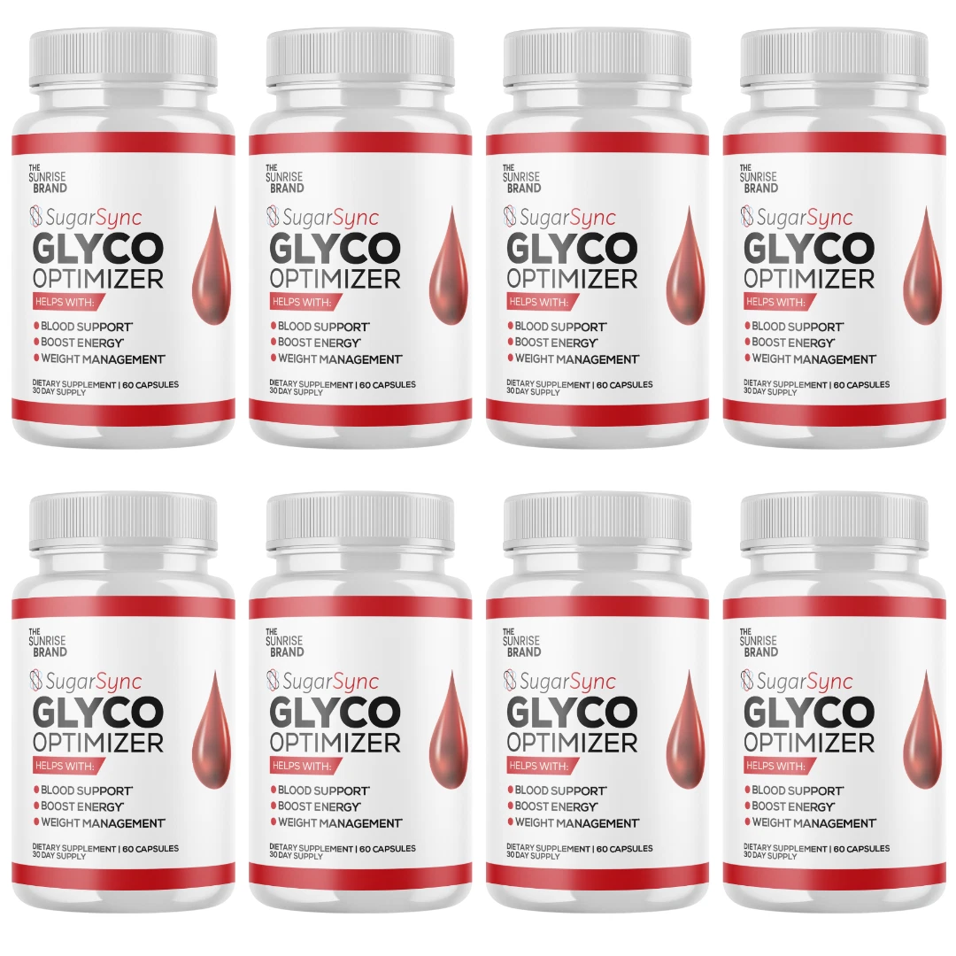 Sugar Sync Glyco Optimizer Blood Sugar Health Support Supplement - 8 Bottles