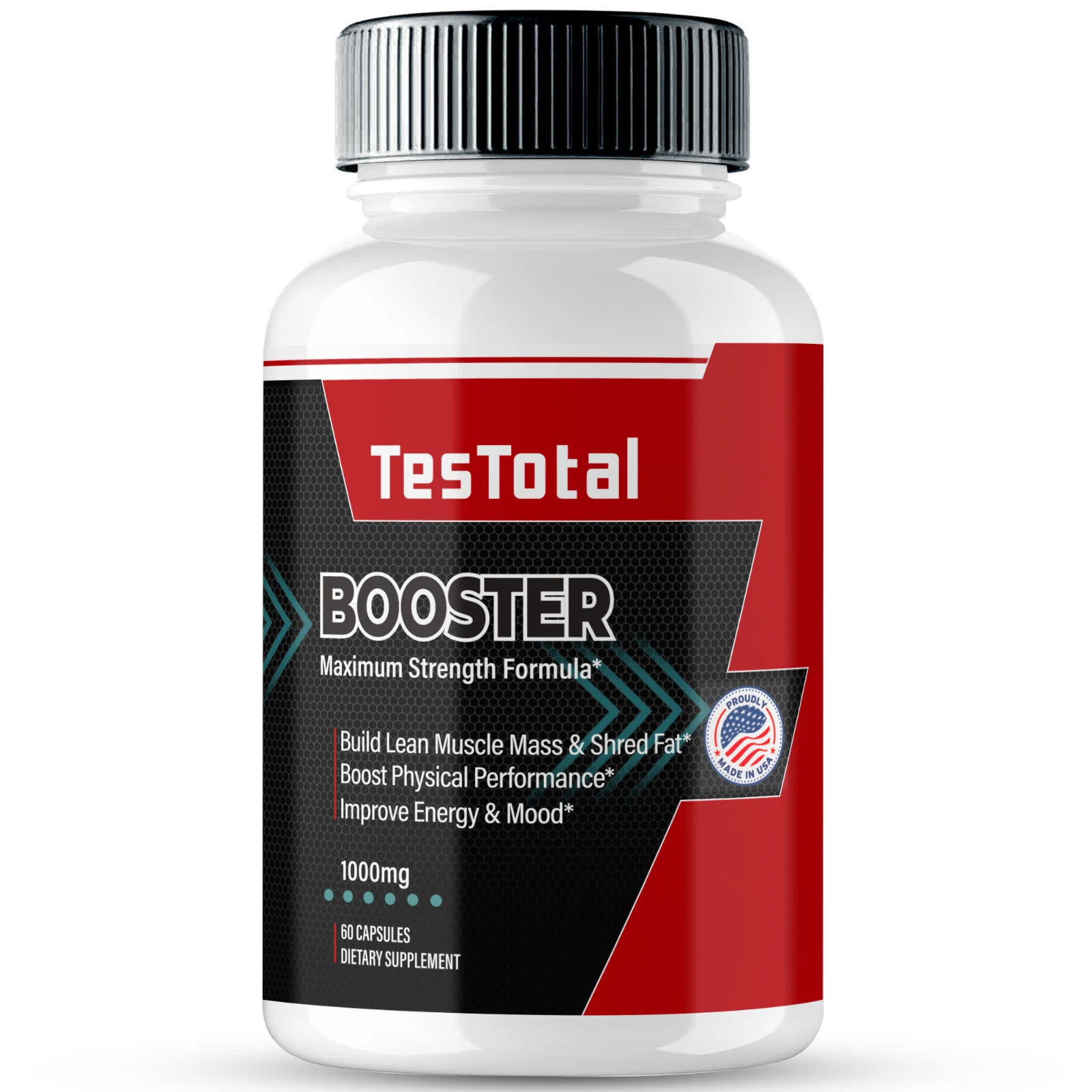 Tes Total Men Support Pills, TesTotal Male Dietary Supplement Capsules 60ct