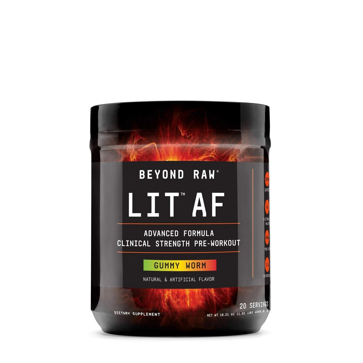 Beyond Raw® LIT AF™ Pre-Workout - Gummy Worm (20 Servings)