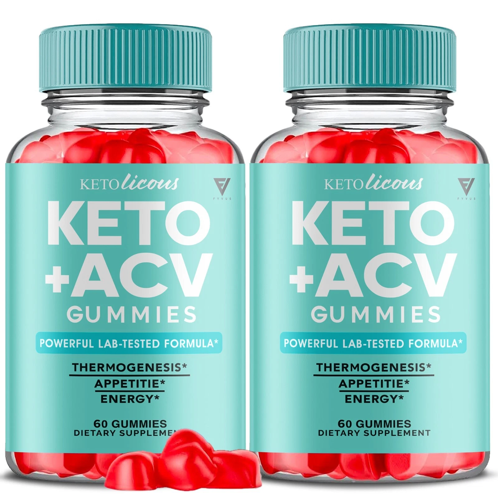 (2 Pack) Ketolicious Keto + ACV Gummies Advanced for Weight Loss (120 Gummies)