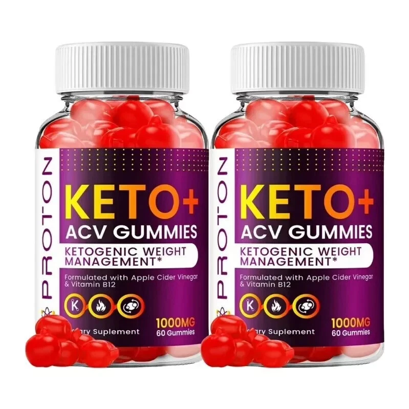 2-Pack Proton Keto ACV gummies, Proton Gummies Weight Loss (120 Gummies)