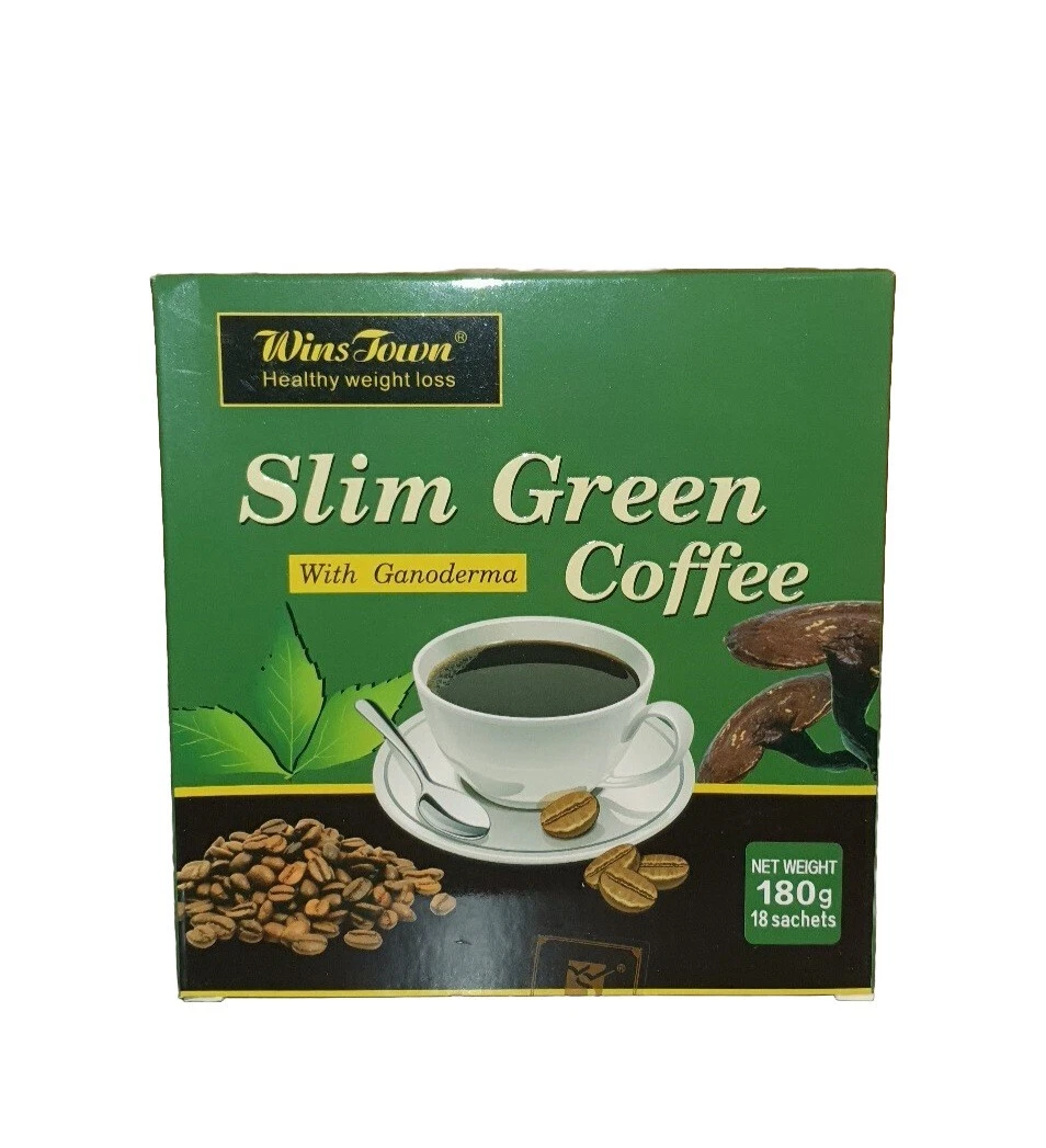 18 Bags Slim Green Coffee with Ganoderma Control Weight Detox Tea Weight Loss