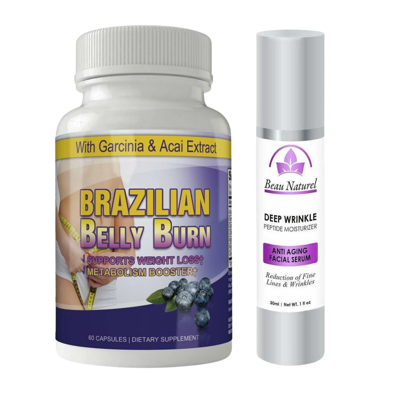 Brazilian Belly Fat Burner Weight Loss Supplements Anti-Aging Cream Facial Serum