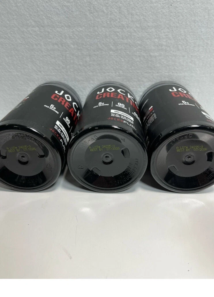 3x JOCKO Creatine Monohydrate Powder 454g 16oz Unflavored 90 Servings EXP:07/26