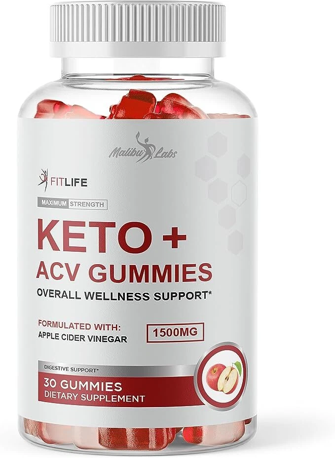 FitLife ACV Apple Cider Vinegar Gummies Weight Loss - 1500mg (30-Day Supply)