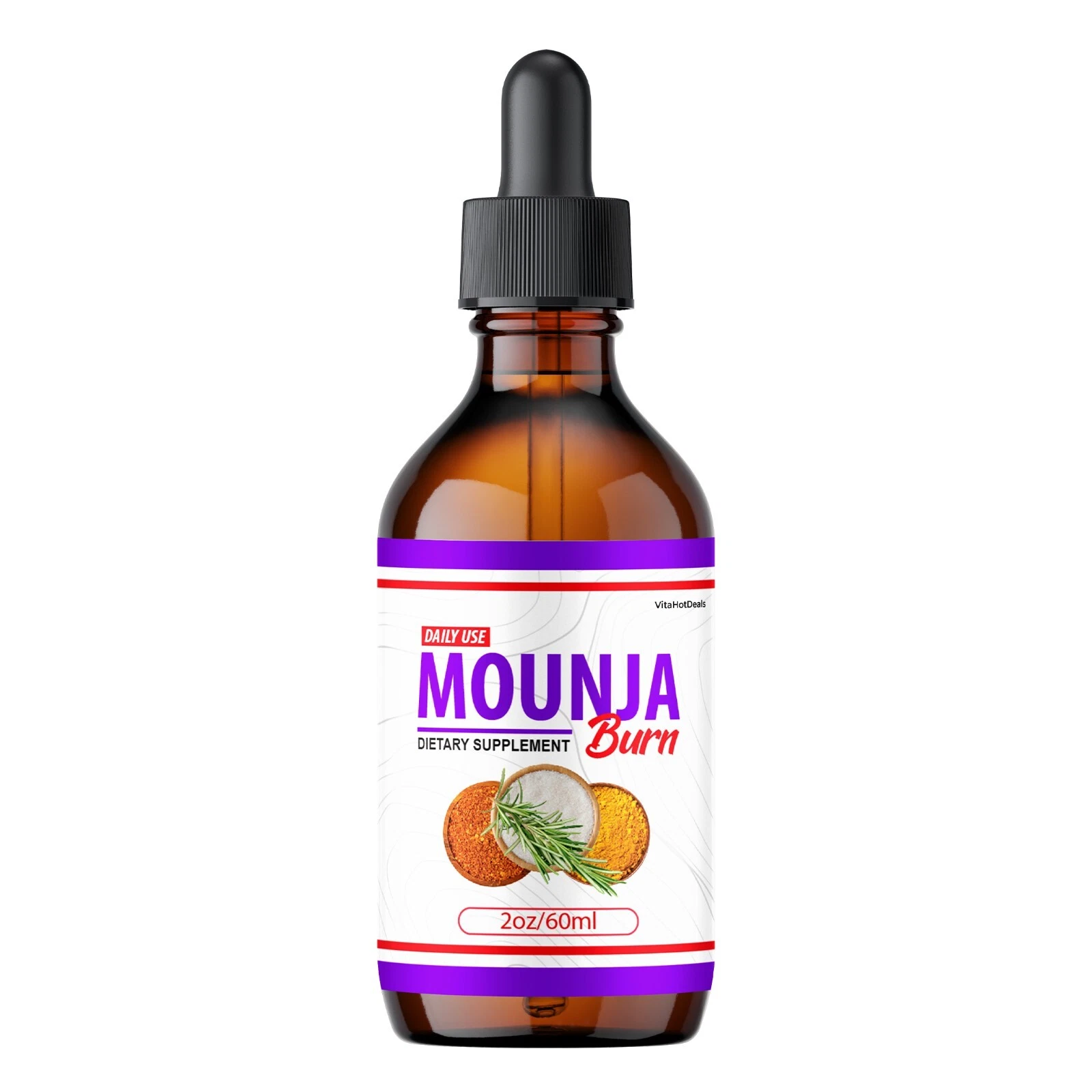 Mounja Burn Drops for Overall Wellness & Energy Supplement 60 ML (1 Pack)
