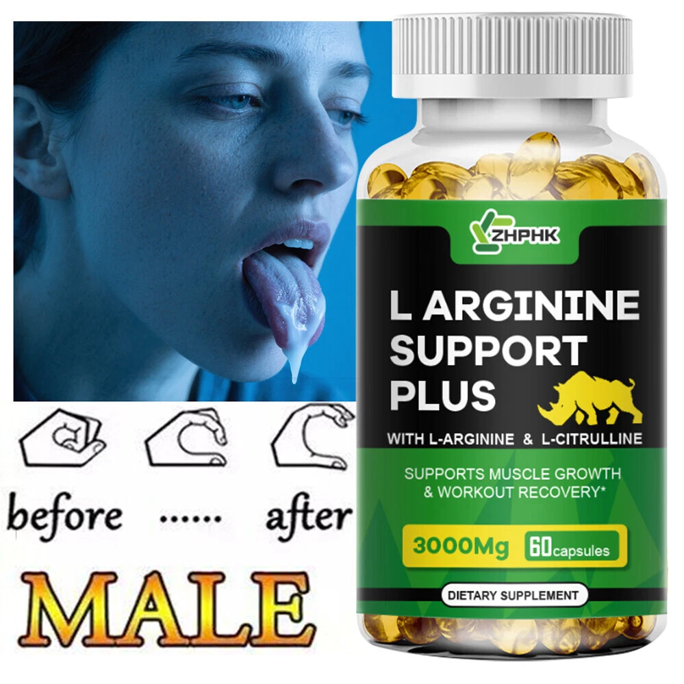 60 L-Arginine Caps 3000mg Nitric Oxide Testosterone Booster Sperm Health Support