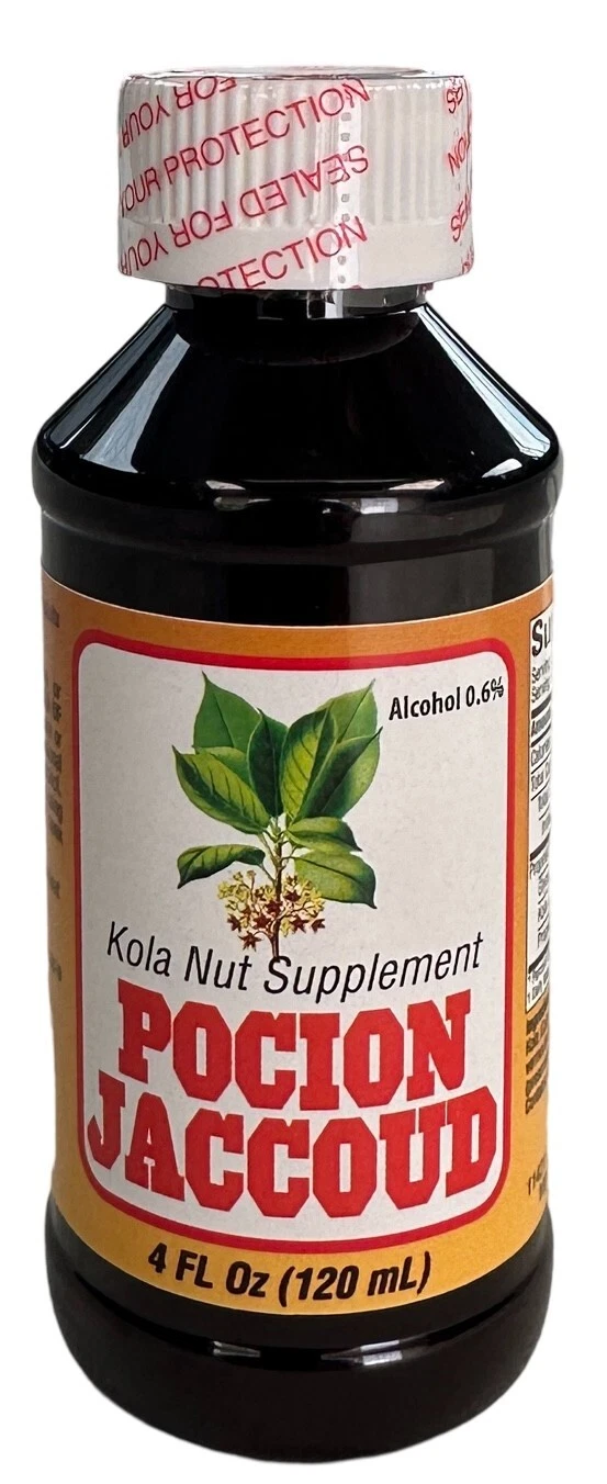 Poccion Jaccoud Kola Nut Elixir for Vitality & Digestive Wellness 4 Floz.
