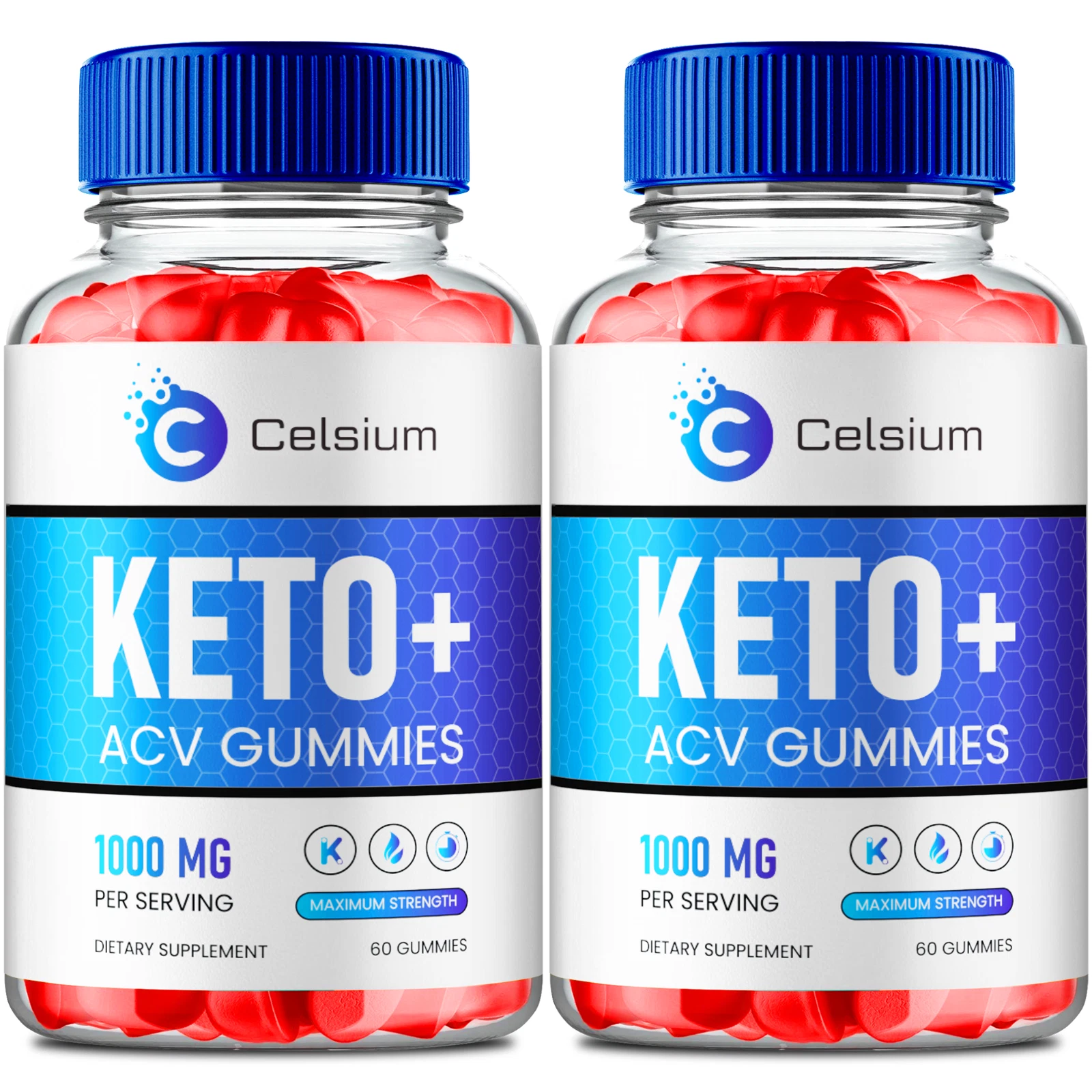 (2 Pack) Celsium Keto ACV Gummies, Keto ACV for Weight Loss Gummy (120 Gummies)