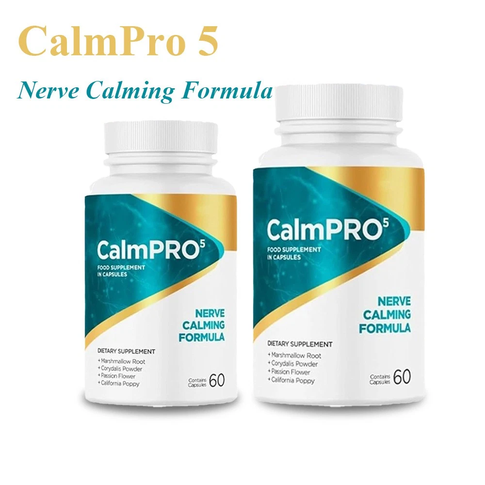 2X CalmPro 5 Nerve Calming Formula Supplement Calm Pro 5 Fast Ship 60 Capsules