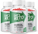 3 Pack - Let's Keto ACV Gummies - Vegan, Weight Loss Supplement - 180 Gummies