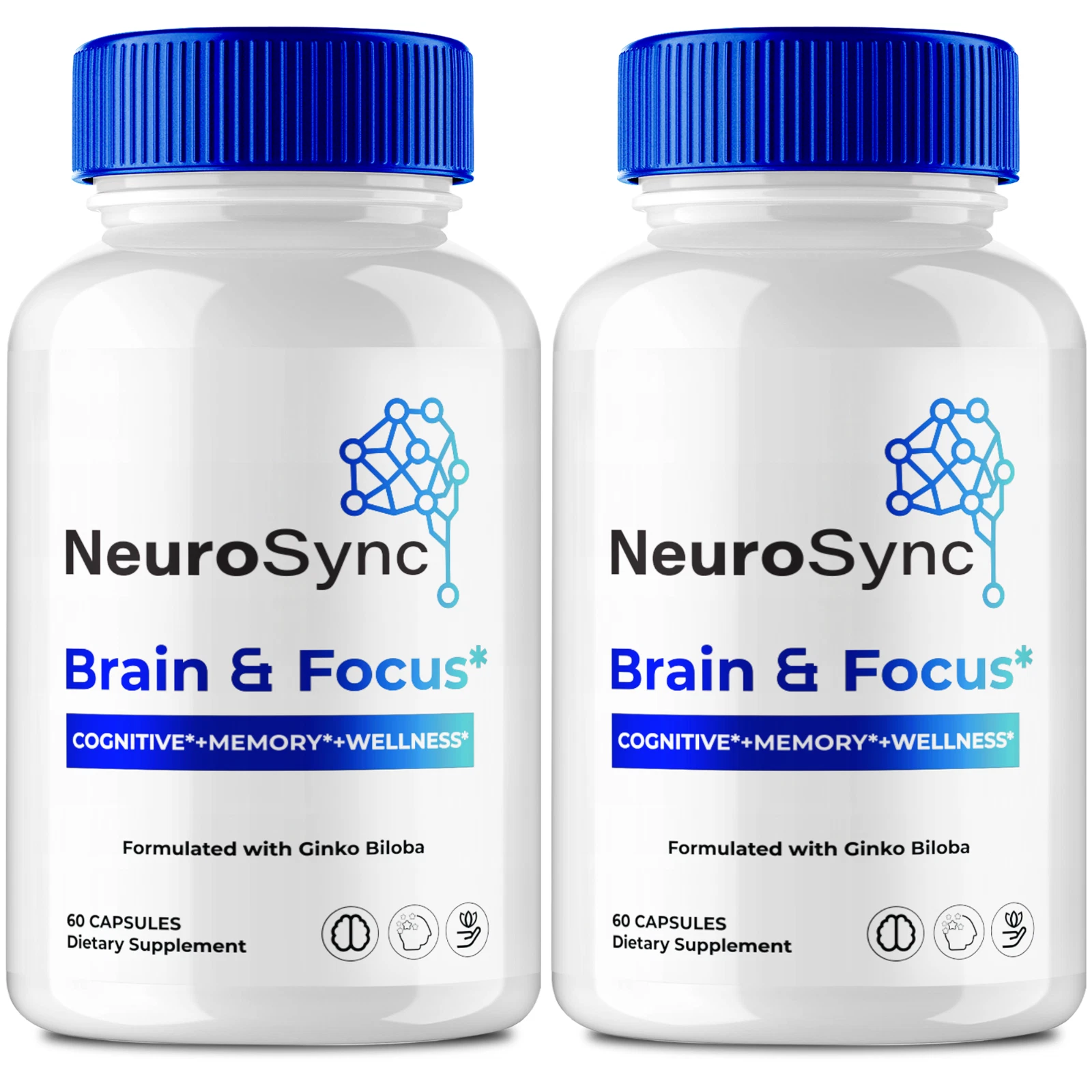 (2 Pack) Neuro Sync Brain Health Capsules, Advanced Focus & Overall Wellness