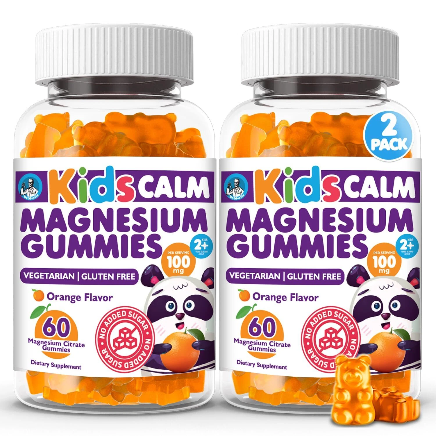 DR. MORITZ Sugar-Free Calm Magnesium Gummies for Kids and Adults - Non-GMO Ma