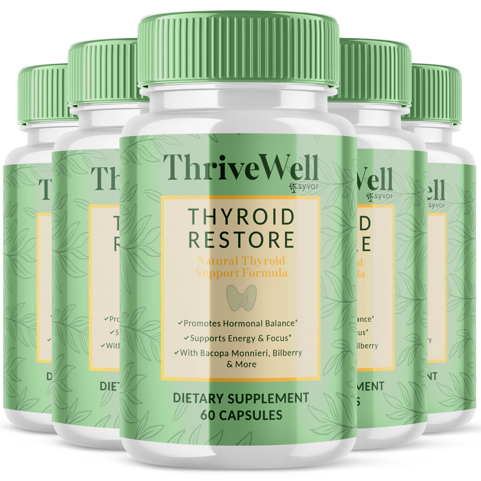 Thrive Well Thyroid Support Pills Advanced Formula Balance Support 300 Capsules