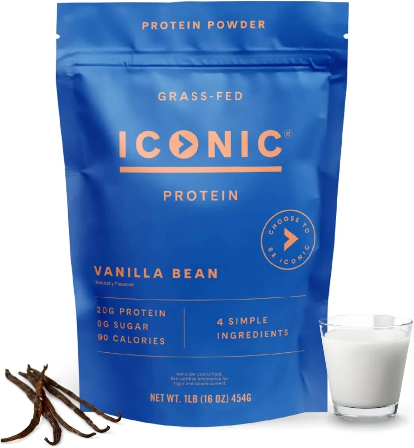PROTEIN POWDER ICONIC Vanilla Bean Sugar Free Low Carb Protein Powder18 Serv