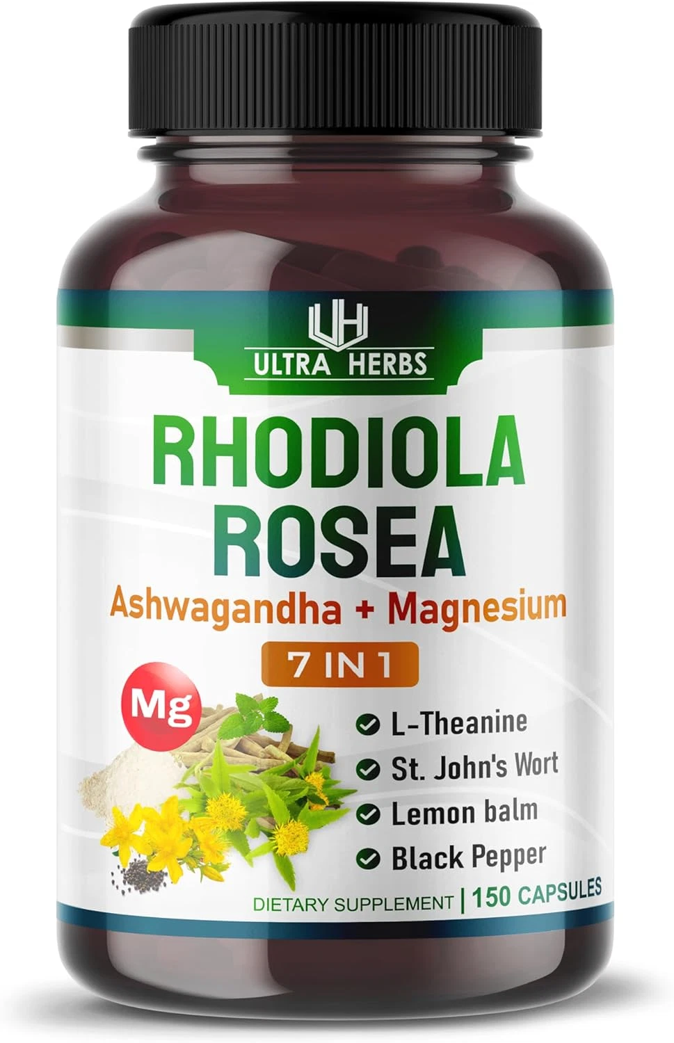 Rhodiola Rosea Supplement 21,400Mg Enriched with Ashwagandha, Magnesium, L-Thean