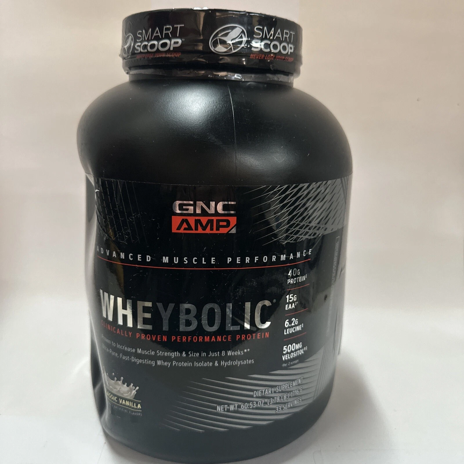 GNC AMP Wheybolic Powder, Classic Vanilla (3.78 Lb) Exp 10/24