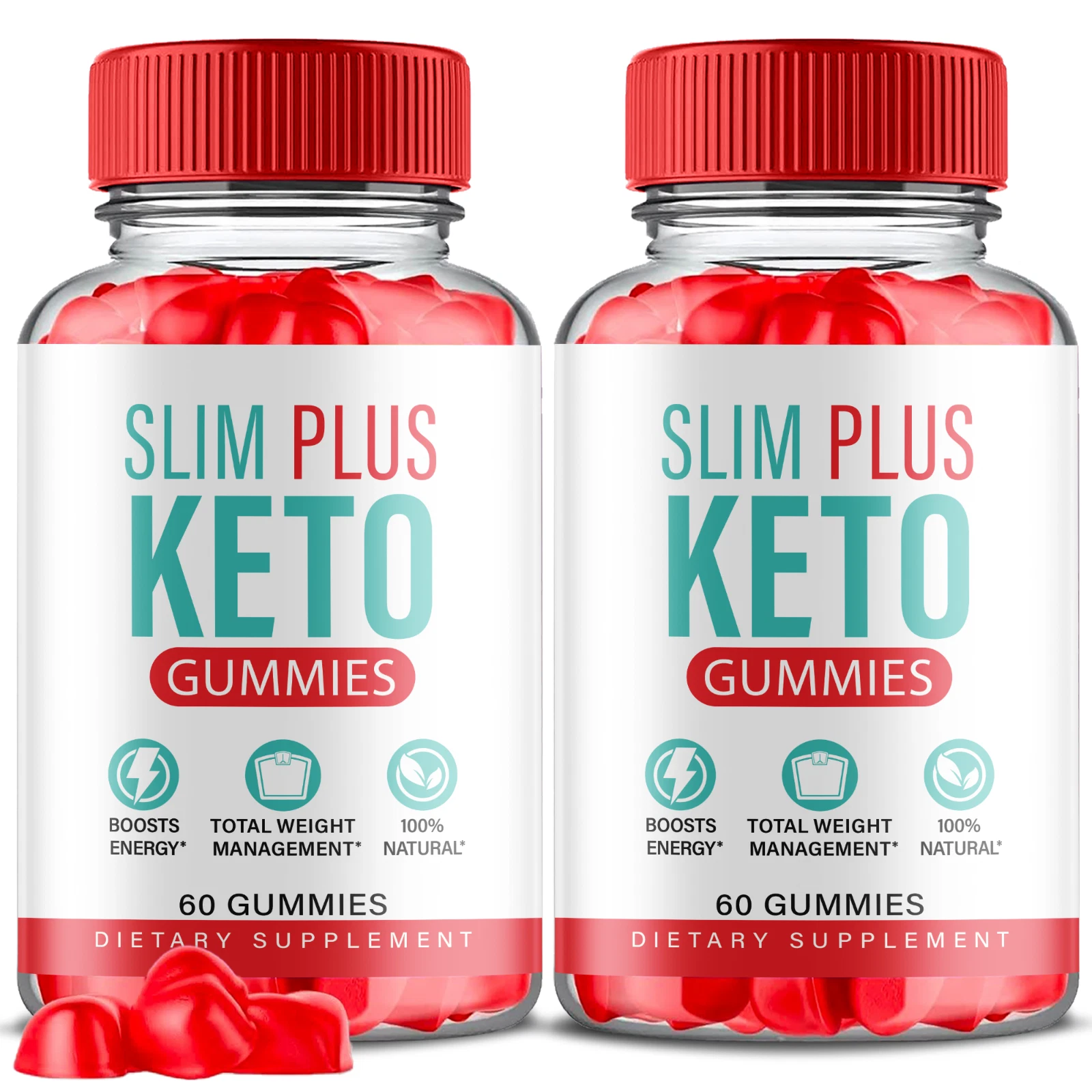 (2 Pack) Slim Plus Keto Gummies, Slim Plus Keto ACV Weight Loss (120 Gummies)
