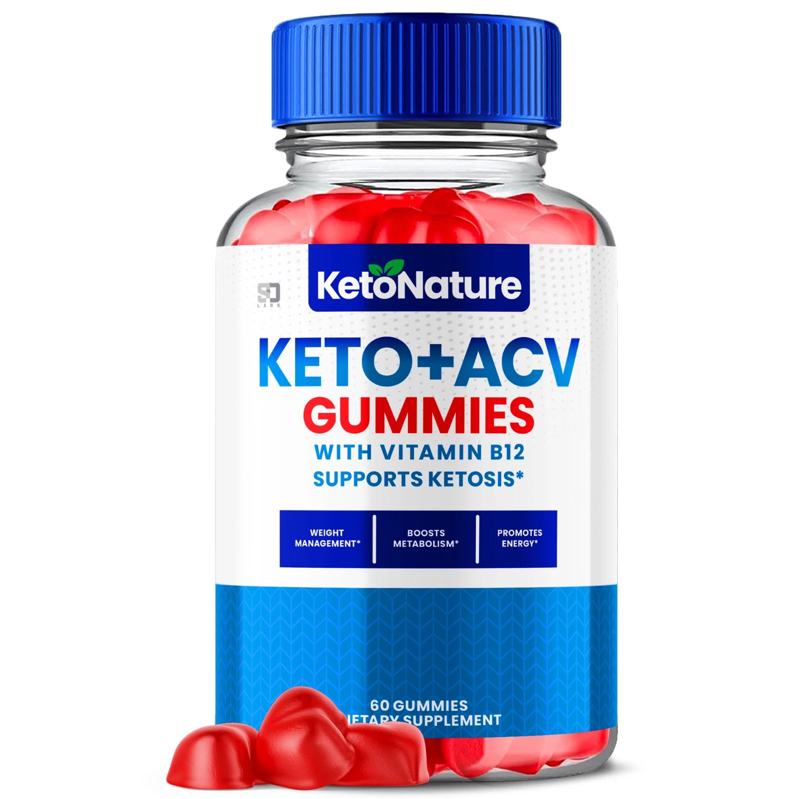 Keto Nature ACV Gummies - For Weight Management & Healthy Body - 60 Gummies