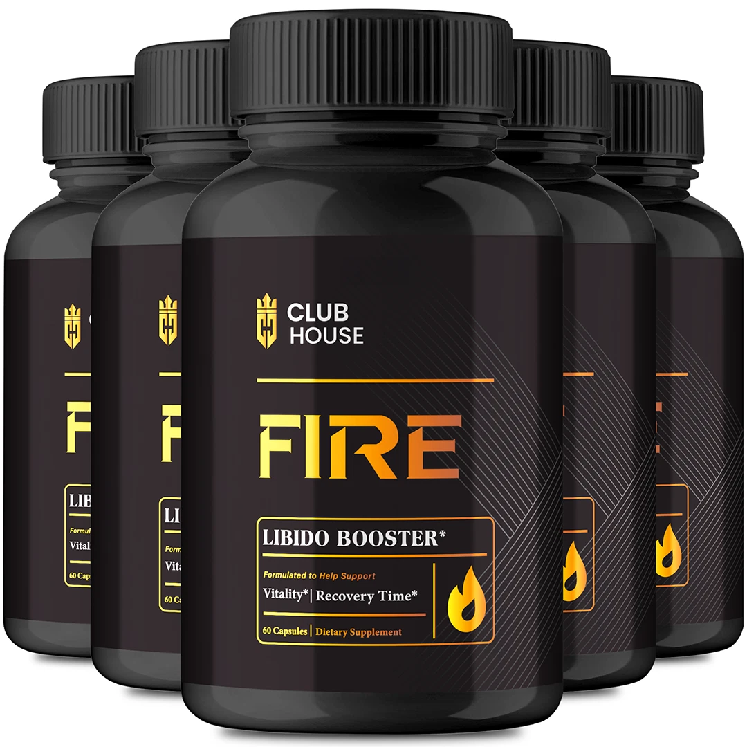 (5 Pack) ClubHouse Fire Capsules Multivitamin for Men Supplement (300 Capsules)