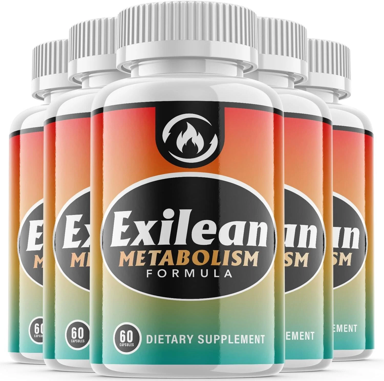 (5 Pack) Exilean Metabolism Formula for Weight Loss and Energy (300 Capsules)