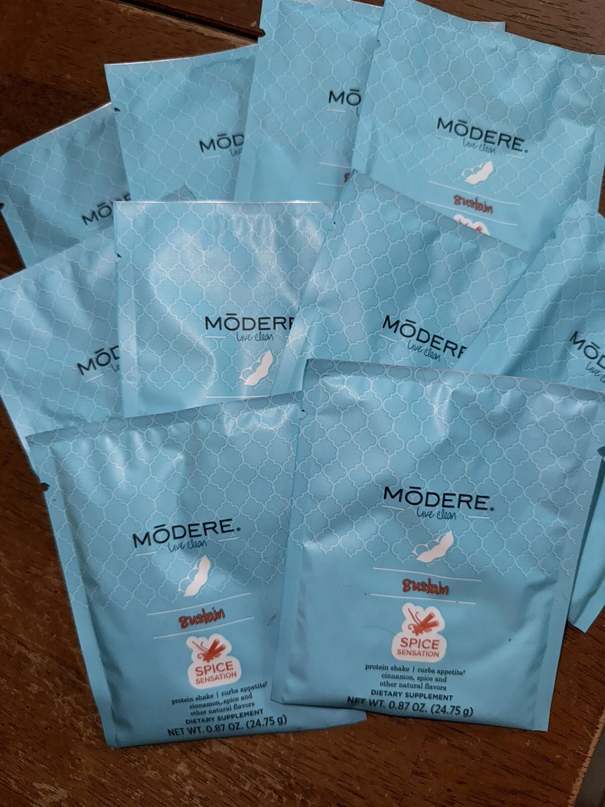 MODERE sustain SPICE SENSATION Protein shake dietary supplement .87oz Cinnamon