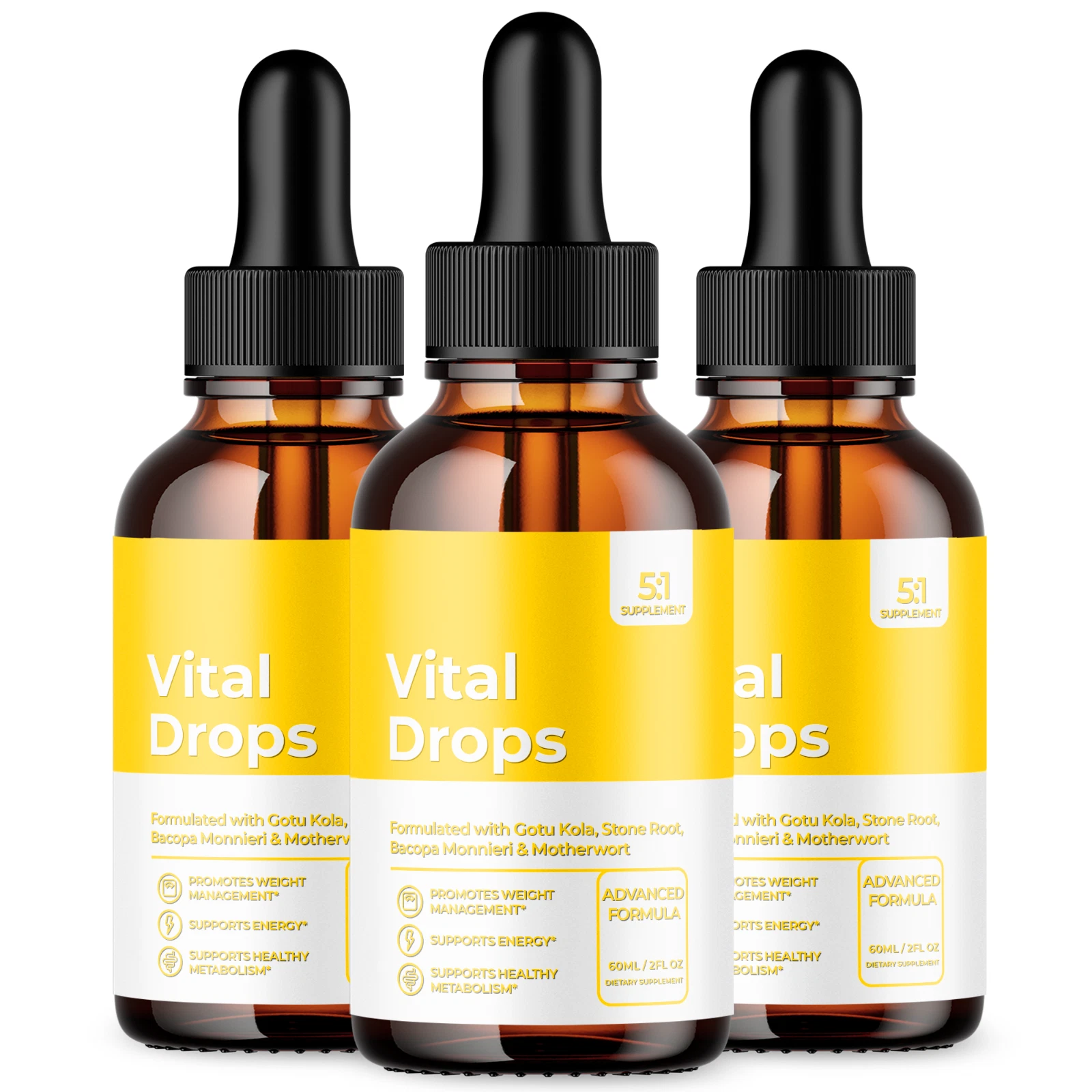 Vital Drops Maximum Strength Keto Formula Weight Management Supplement 60ML
