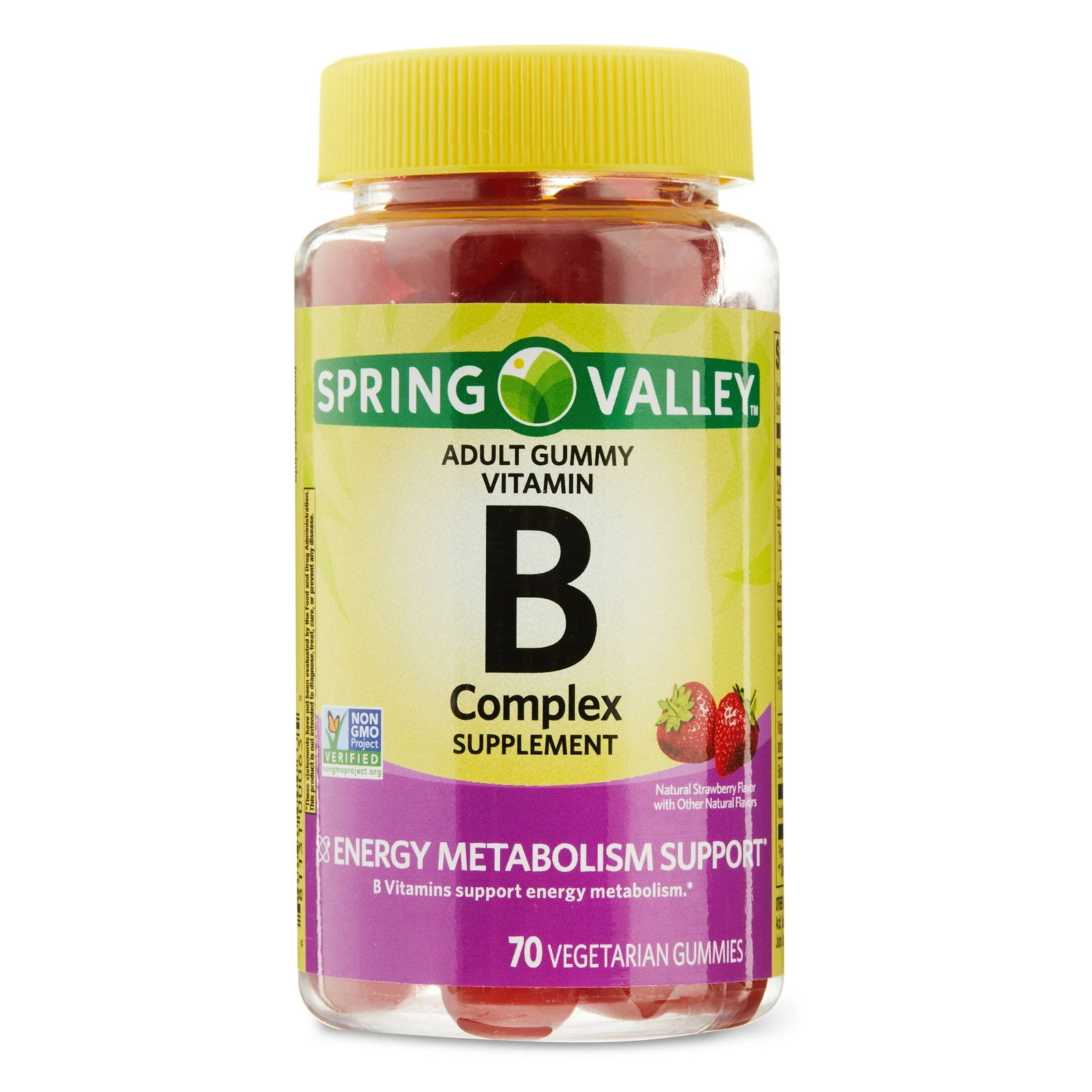 Spring Valley Vitamin B Complex Vegetarian Gummies Strawberry Flavor 70 Count
