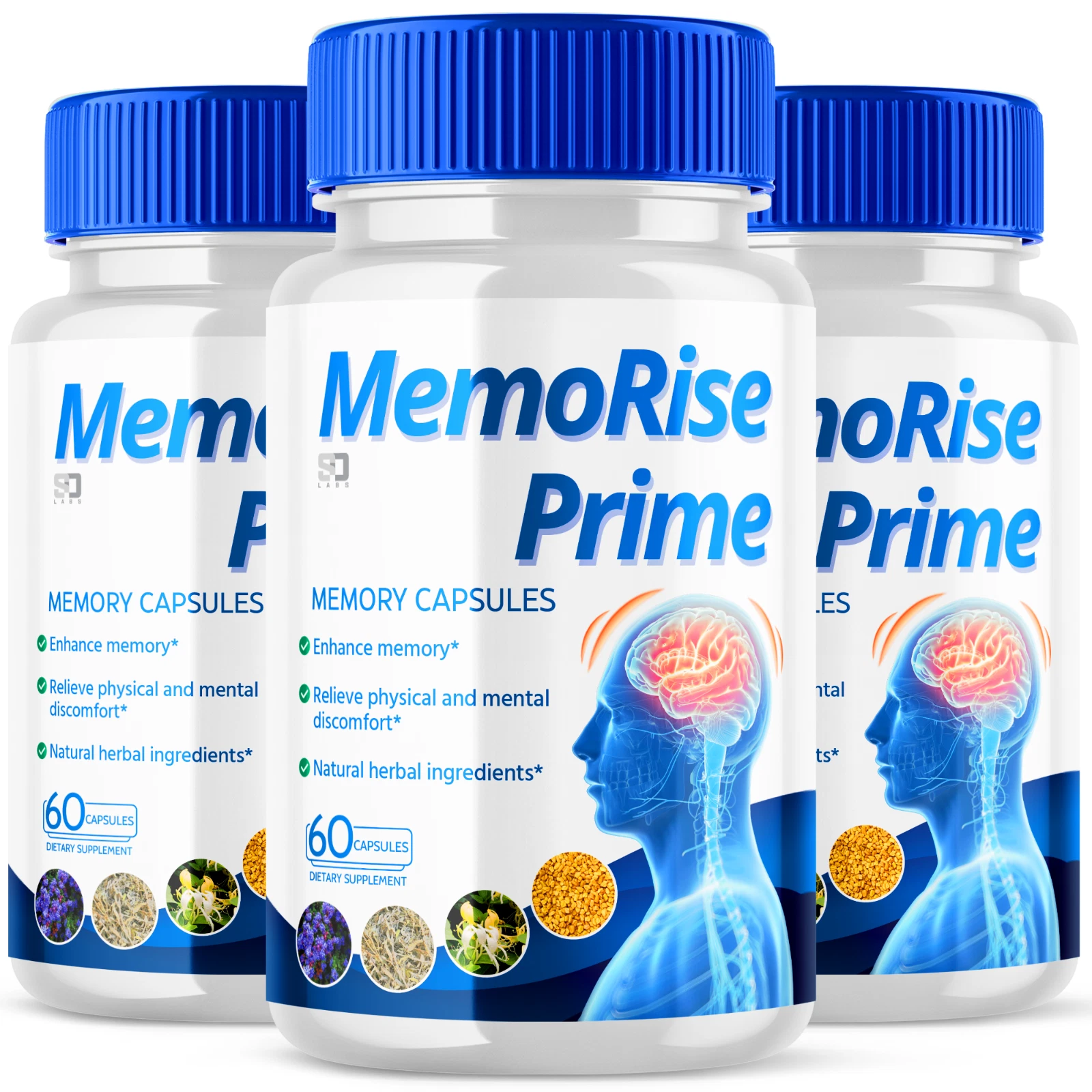 (3 Pack) Memo Rise Prime Pills - Brain Health & Cognitive Support Supplement
