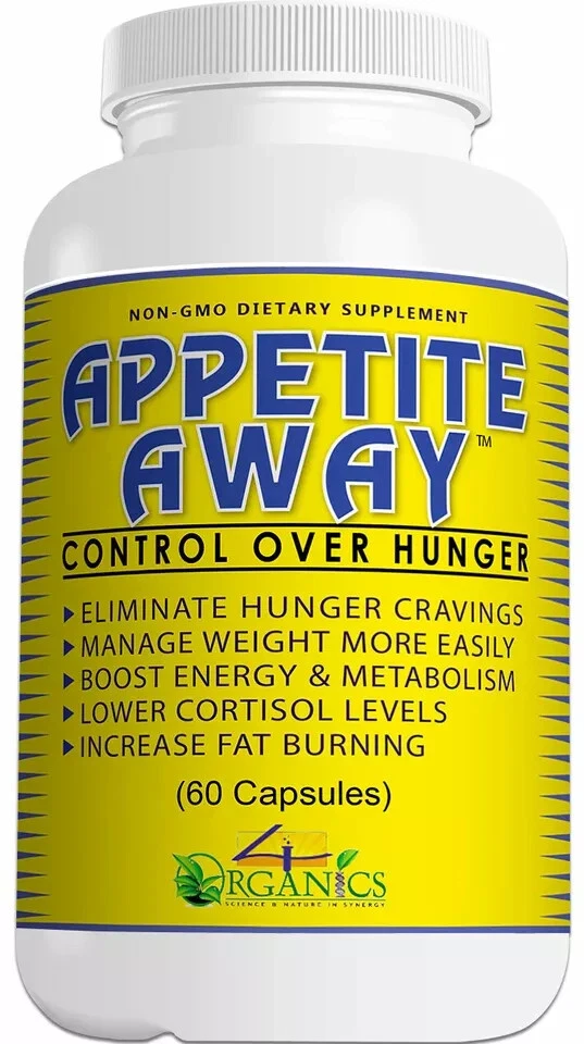 Appetite Away Hunger Suppressant Weight Loss Supplement 60 Capsules, Pack of 1 .