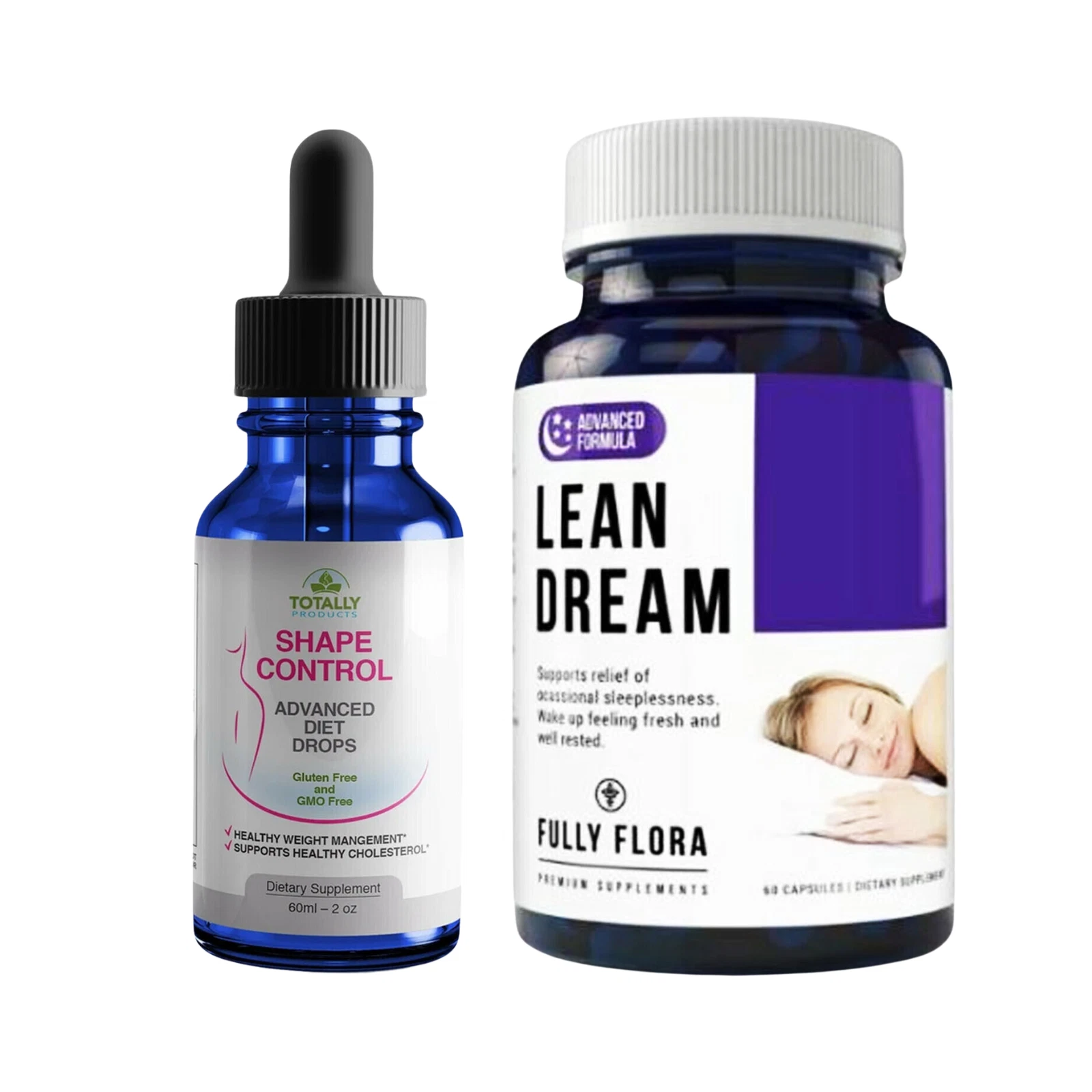 Shape Control Diet Drops Weight Loss Supplements & Sleep Aid Stress Relief Pills