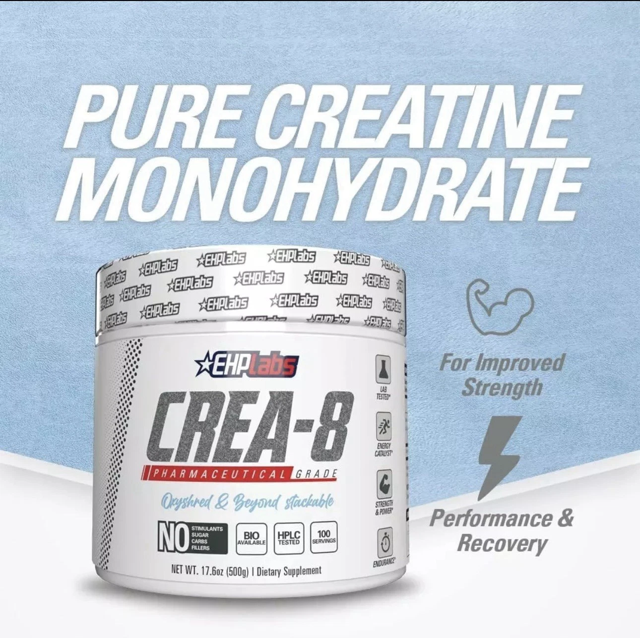 EHPLABS CREA-8 Creatine Monohydrate Powder