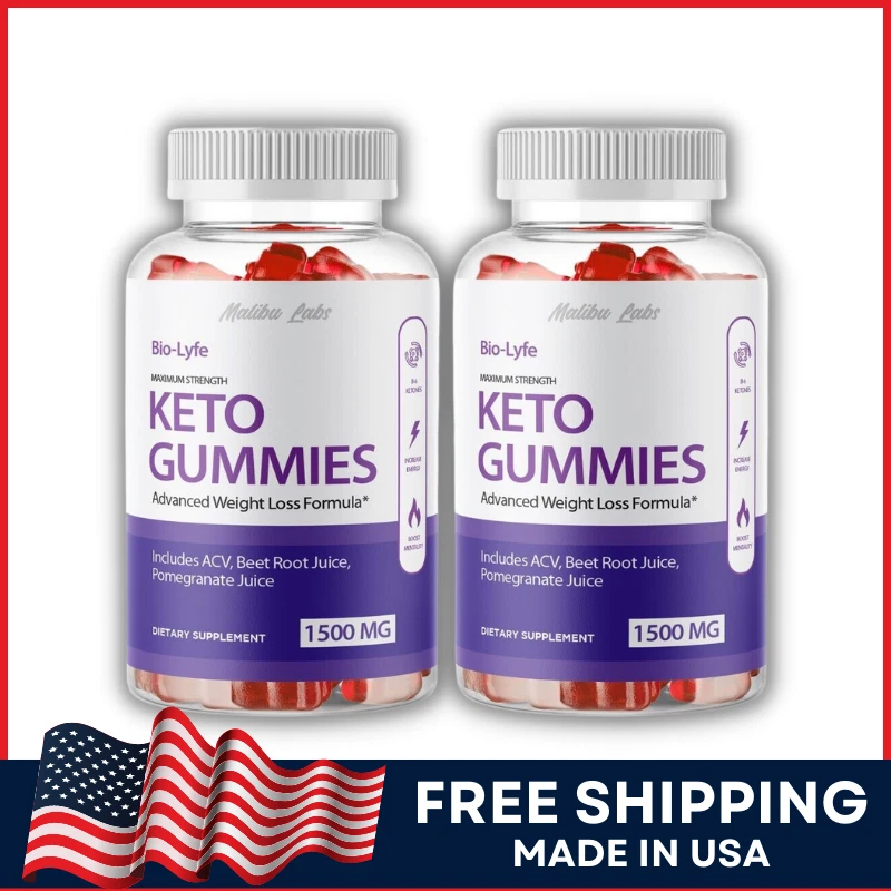 BioLyfe ACV Keto Gummies 1500mg Apple Cider Vinegar Weight Loss 120 Gummy