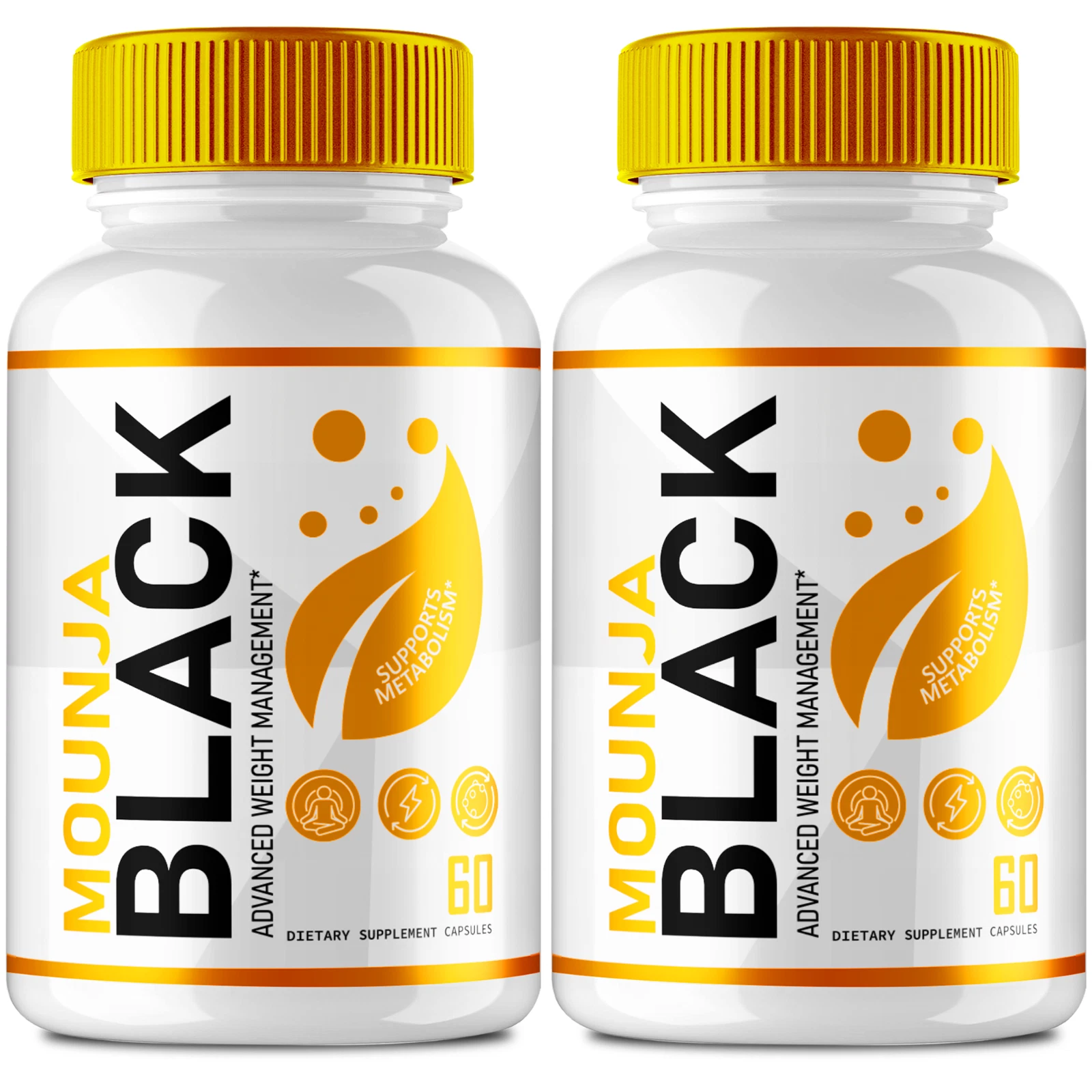 (2 Pack) Mounja Black Capsules for Weight loss, Advanced Fat-Burning Formula