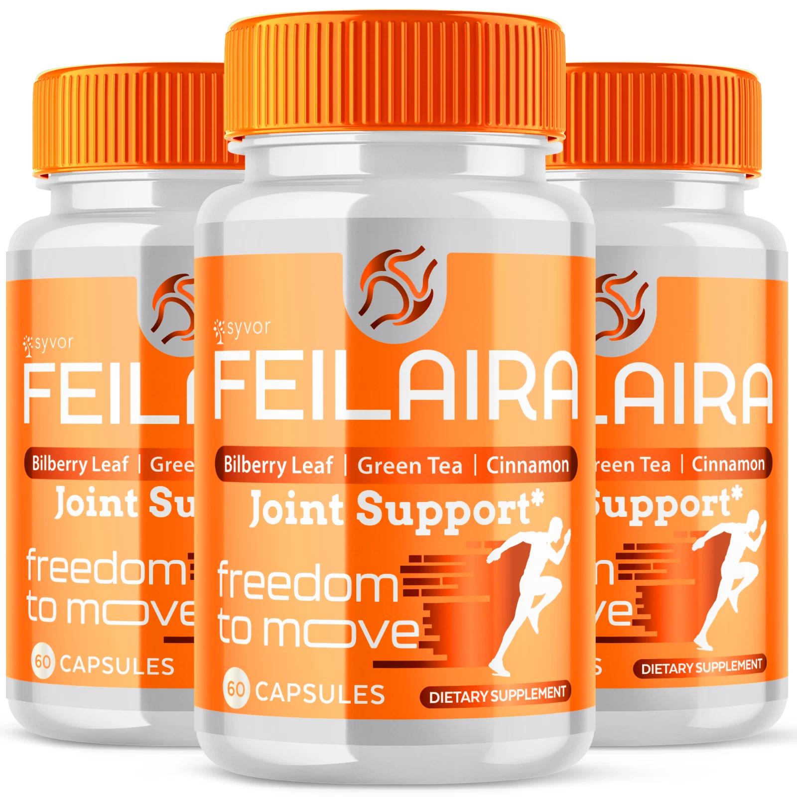 Feilaira Joint Support Pill Natural Freedom to Move Vitamin Formula 180 Capsules