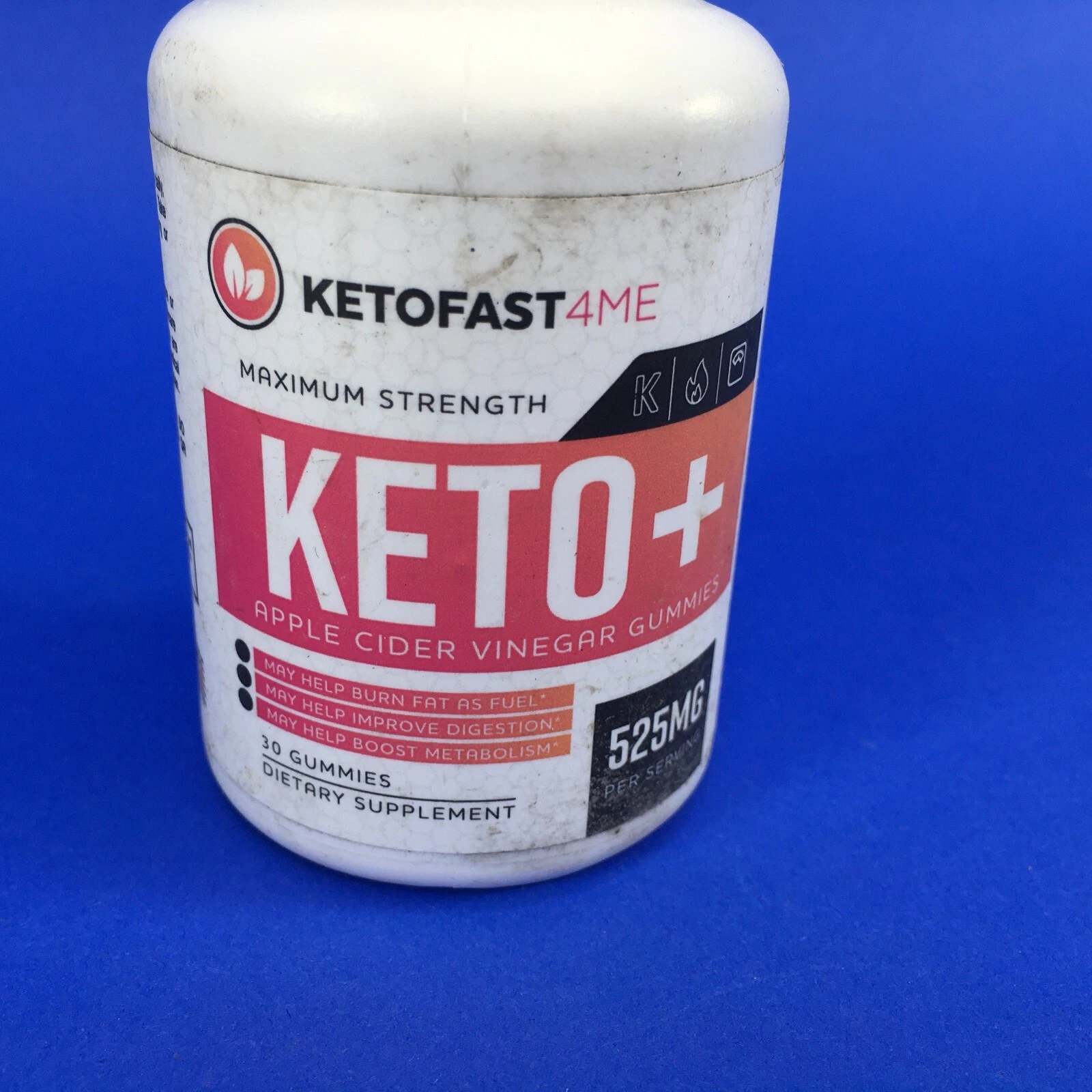 KetoFast4ME Keto + Apple Cider Vinegar 525 MG 30 Gummies