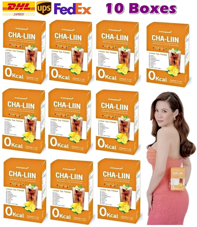 10X Cha-Liin Dietary Supplement Lemon Tea Flavor Weight Management Dr Khongkwan