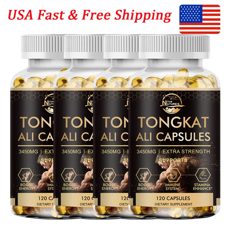 120/240/480PCS TongkatAl LONGJACK SOFTGELS GRADE A STRONGEST ROOT EXTRACT 200:1