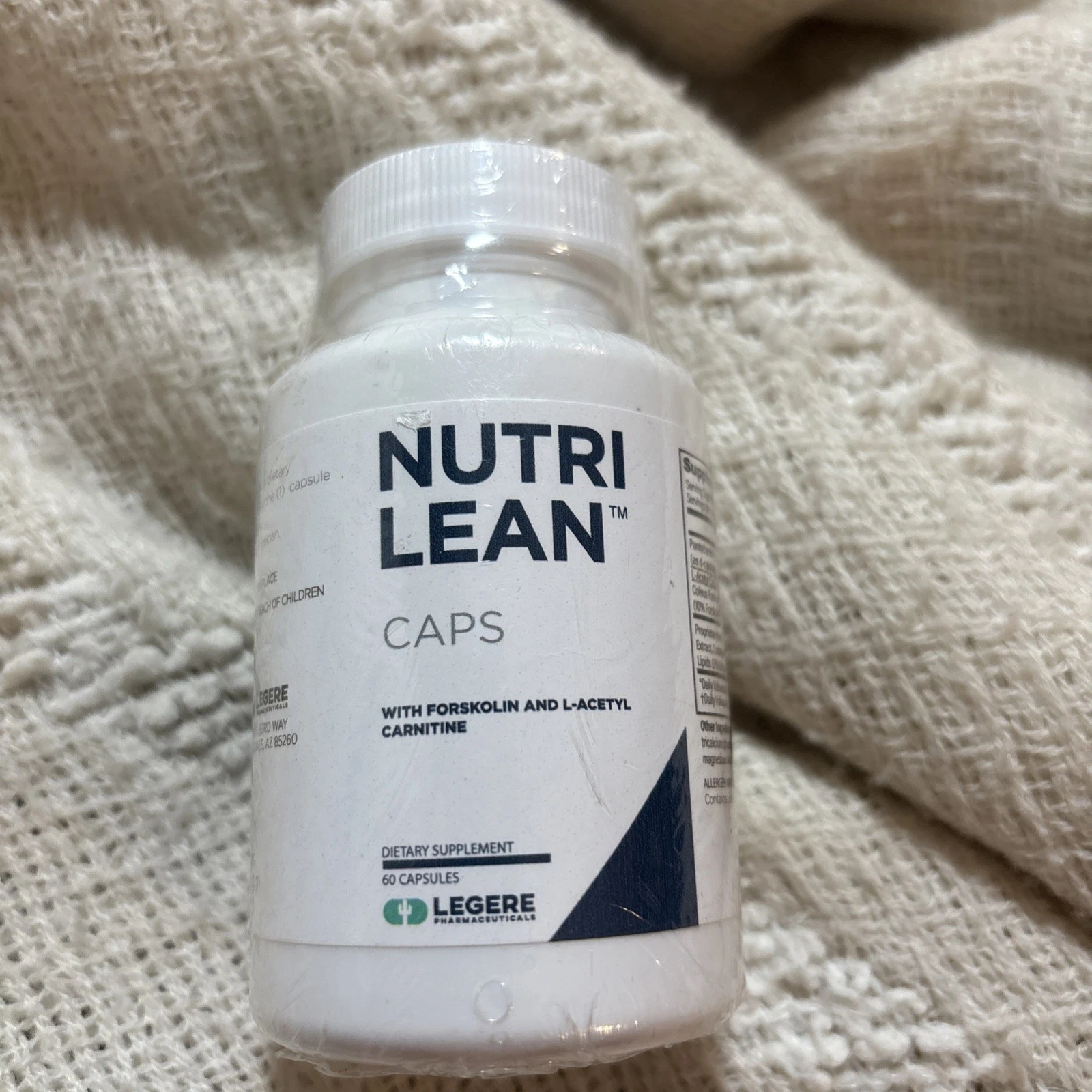 NUTRILEAN with Forskolin & L-Acetyl Carnitine, 60 Caps - Exp 08/2026 - Sealed