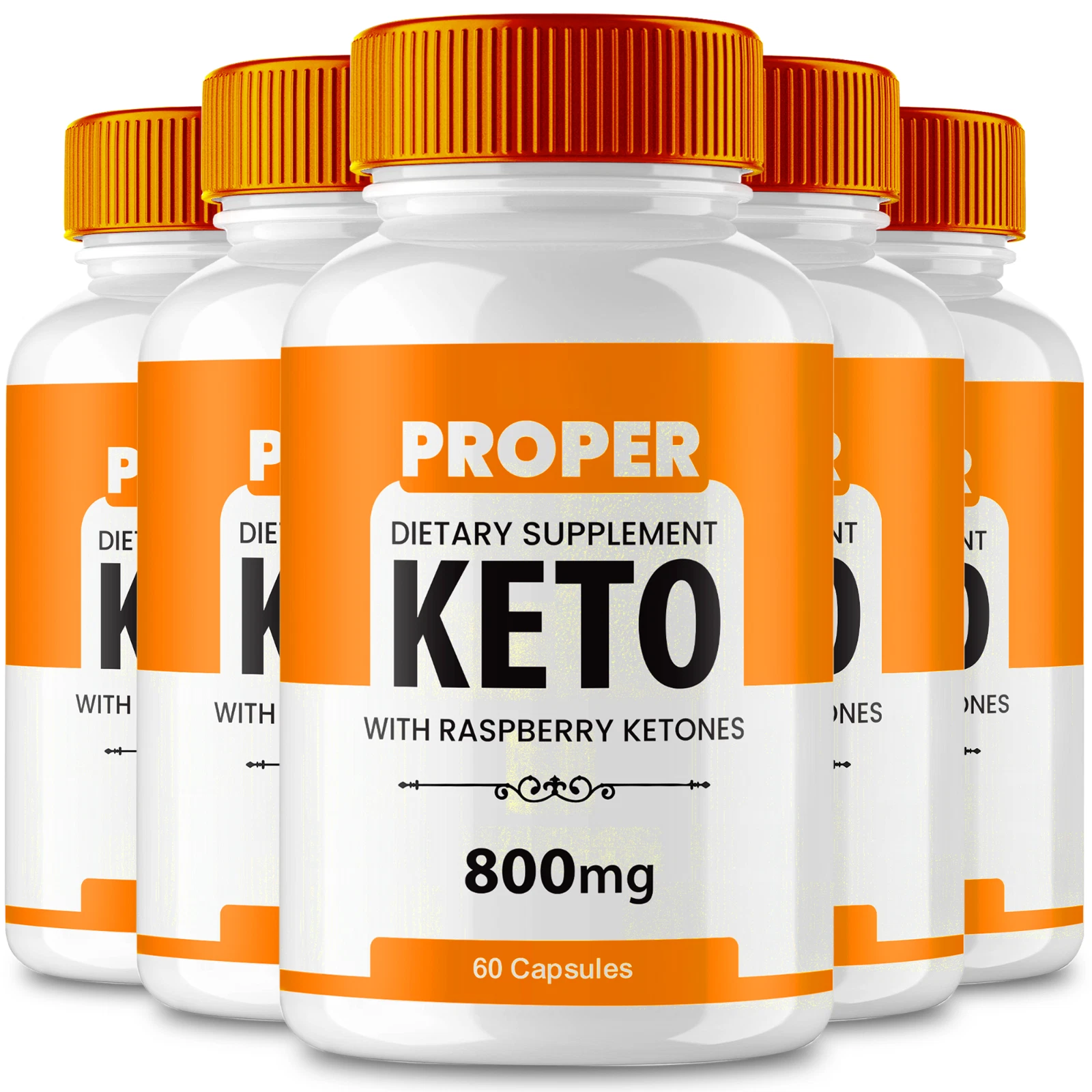 (5 Pack) Proper Keto Capsules, Proper Keto Pills Weight Loss (300 Capsules)