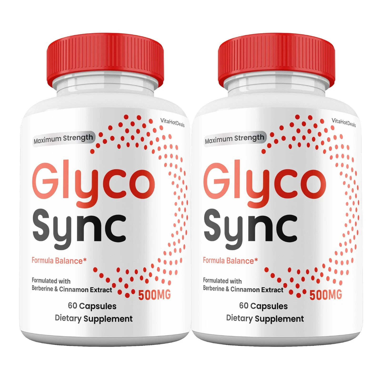 Glyco Sync Capsules, Max Strength, GlycoSync Blood Support Supplement (2 pack)