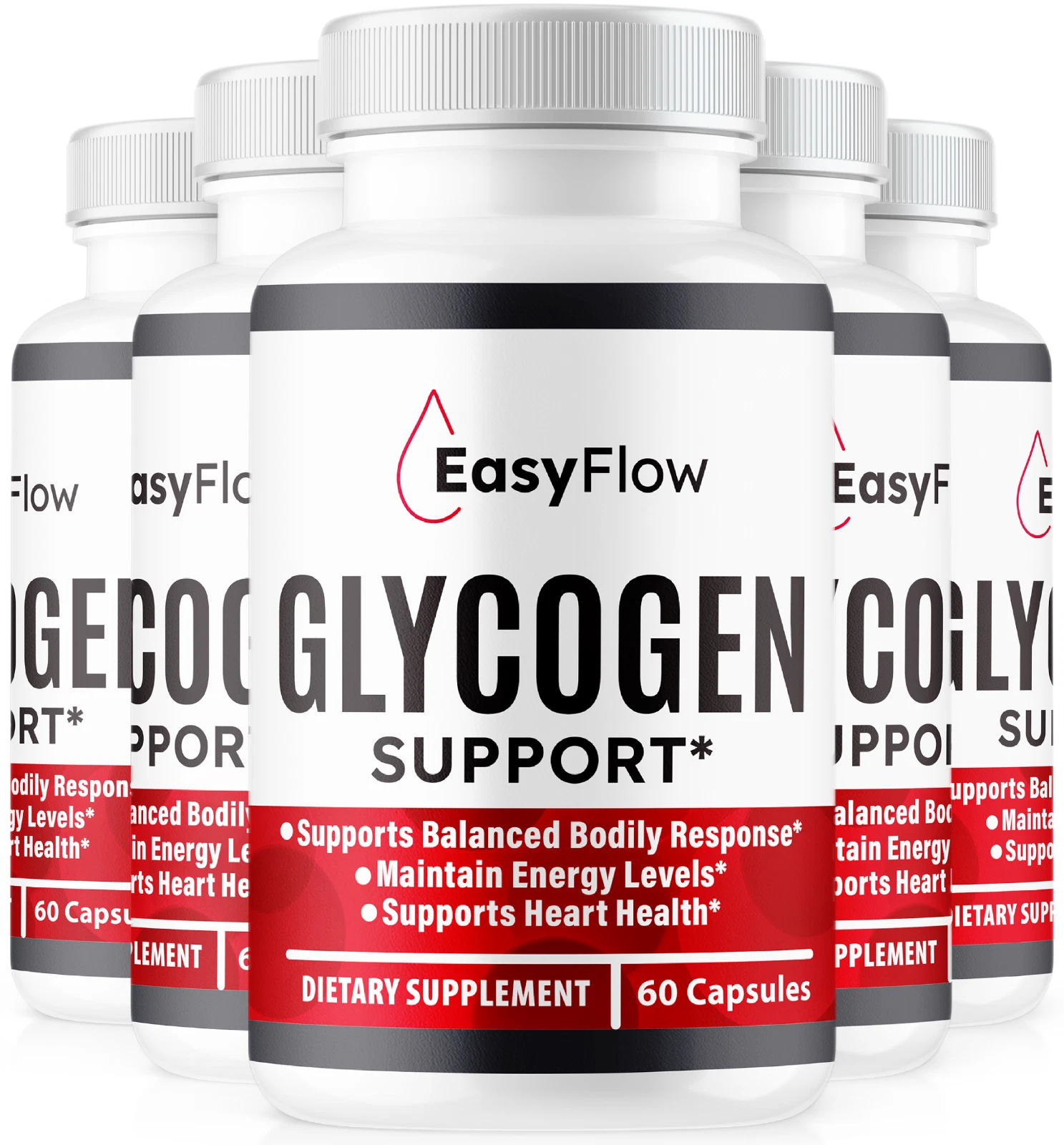 (5 Pack) Easy Flow Glycogen Support, EasyFlow Advanced Blood Formula