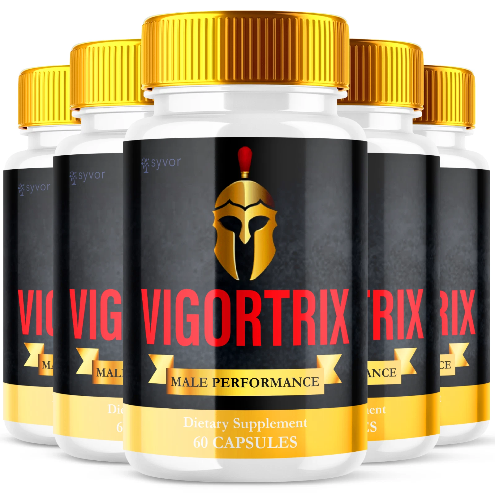 (5 Pack) Vigortrix Male Pills Maximize Energy, Vitality & Stamina 300 Capsules