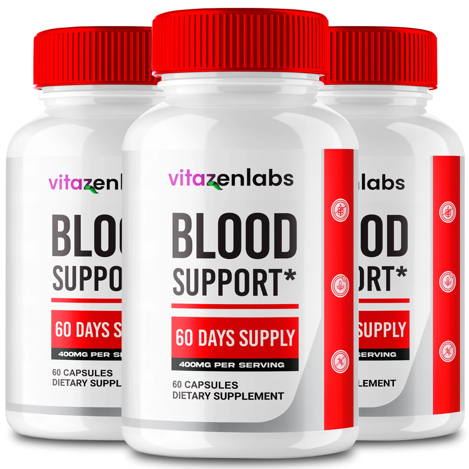 (3 Pack) VitazenLabs Blood Support Pills to Manage Blood Sugar & Pressure Levels