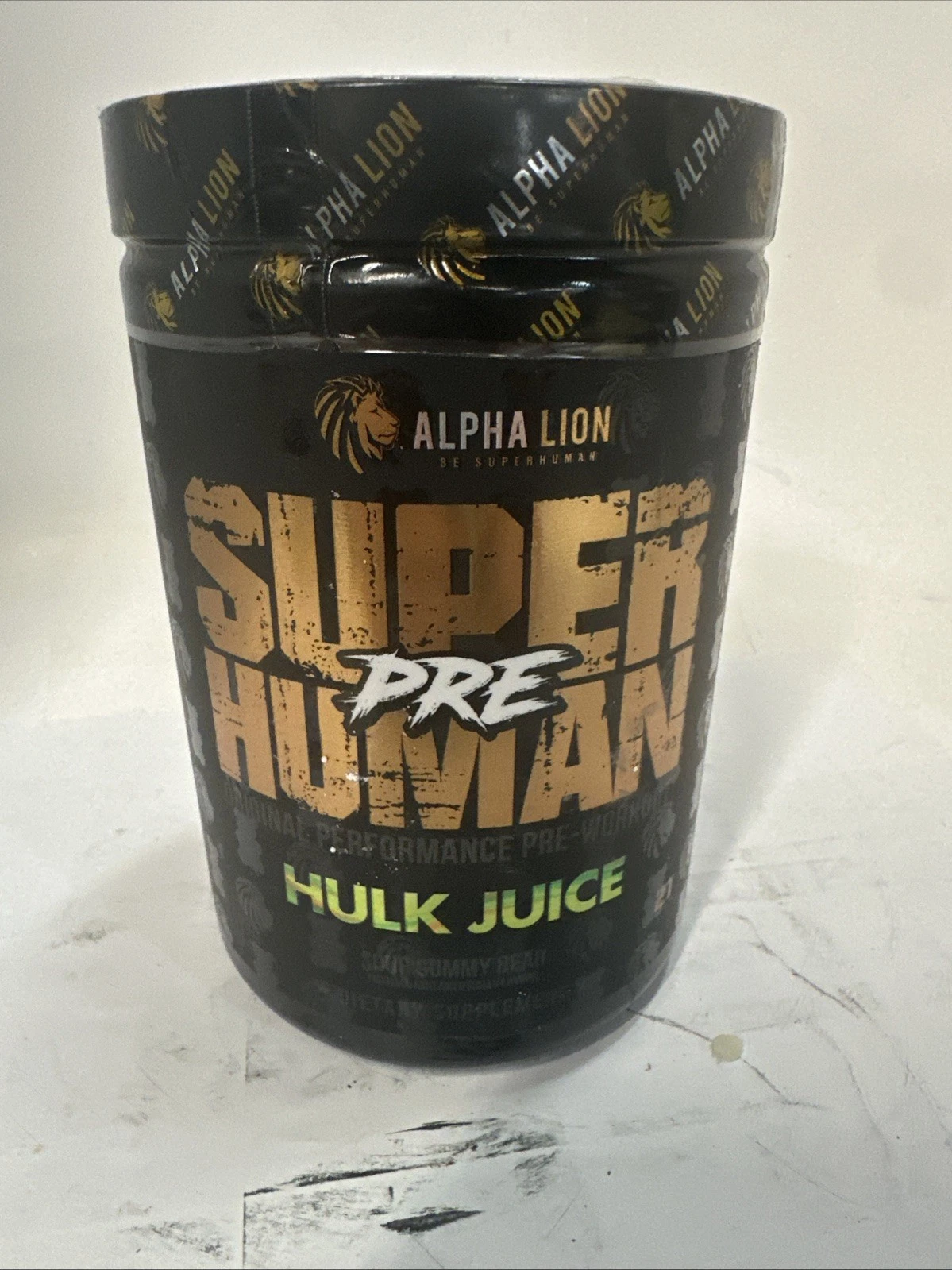 AlphaLion Superhuman Orig Performance Pre-Workout Sour Gummy Bear 21Serv BB08/26
