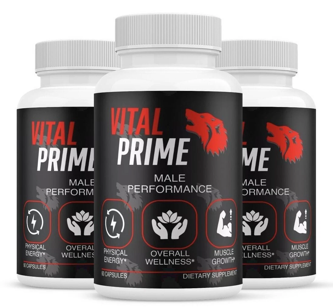(3 Pack) Vital Prime Capsules, Vital Prime High Drive Supplement (180 Capsules)