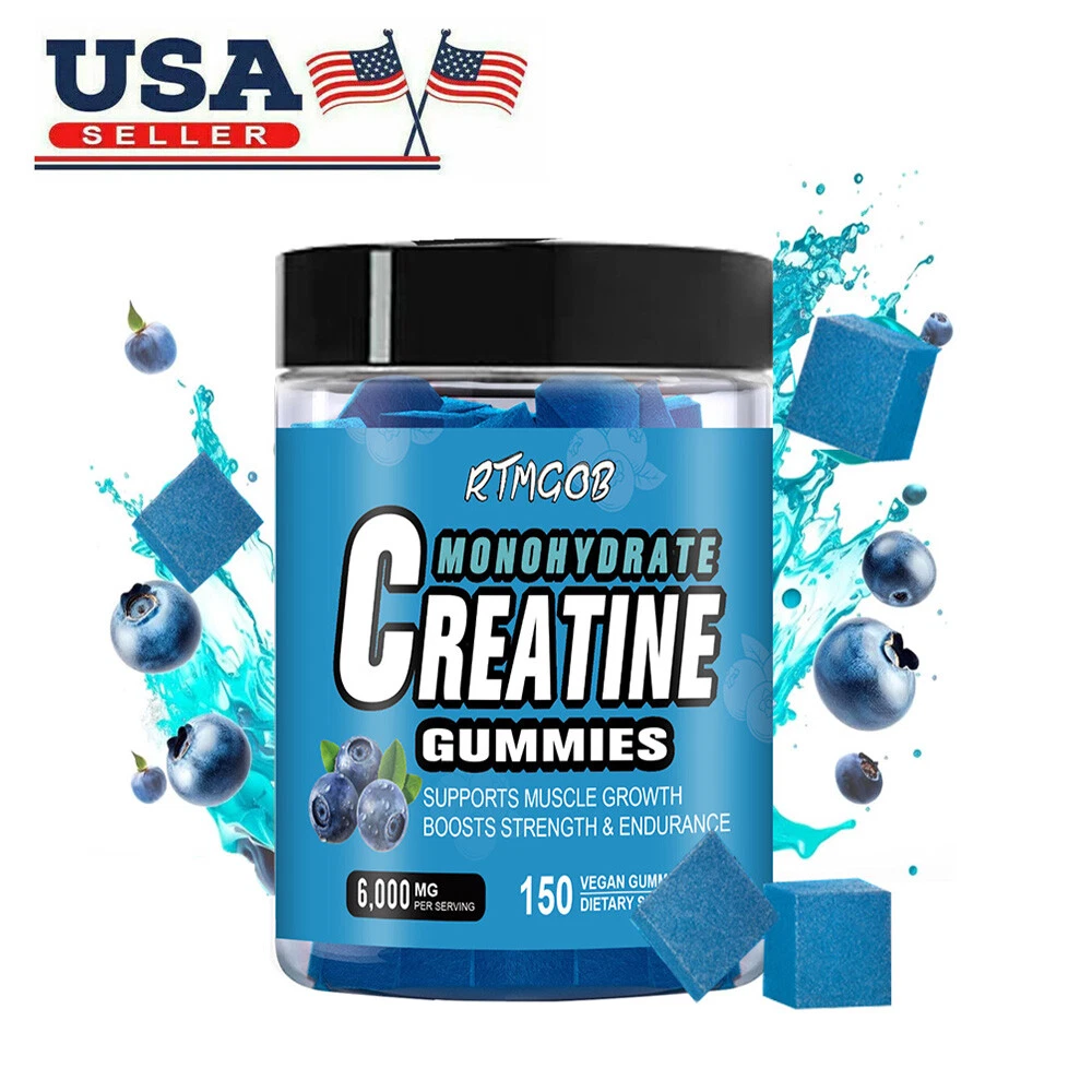 Creatine Monohydrate 5g Gummies with Vitamin B12 & L-Taurine- 120 Gummies