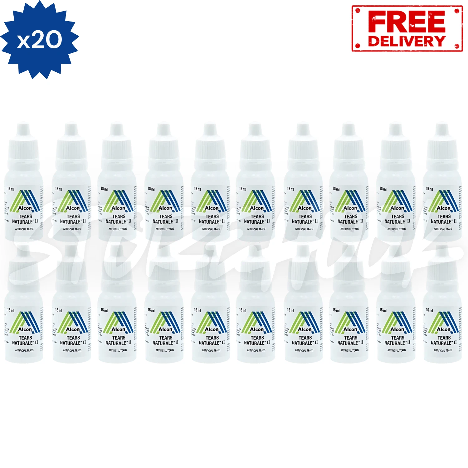 20x Alcon Tears Naturale II 15ml Lubricant Soothing & Moisturizing Eye Drops